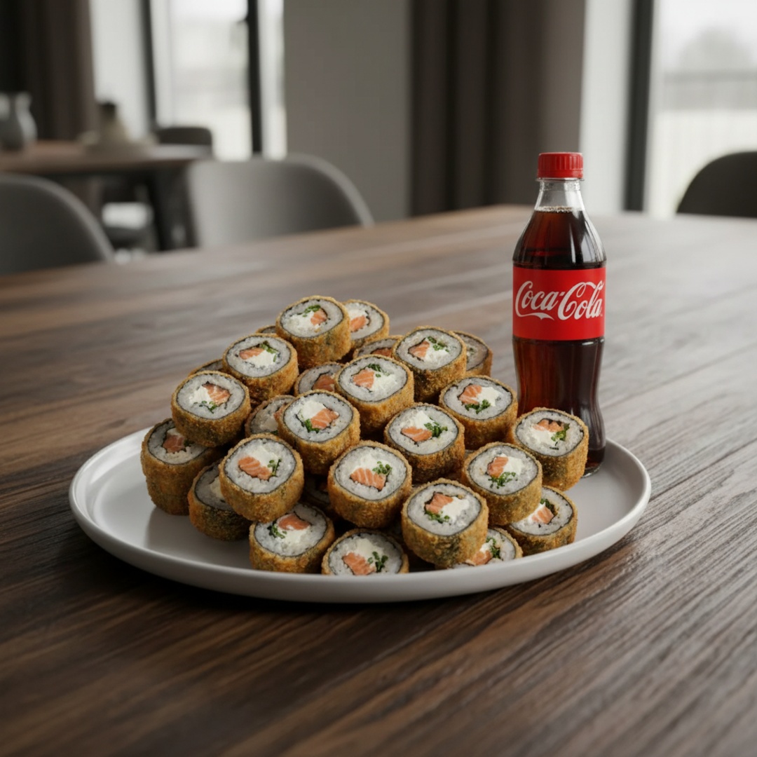 30 cariocas de uma deliciosa de skin com cream cheese Polenghi + uma coca cola Original 350ml