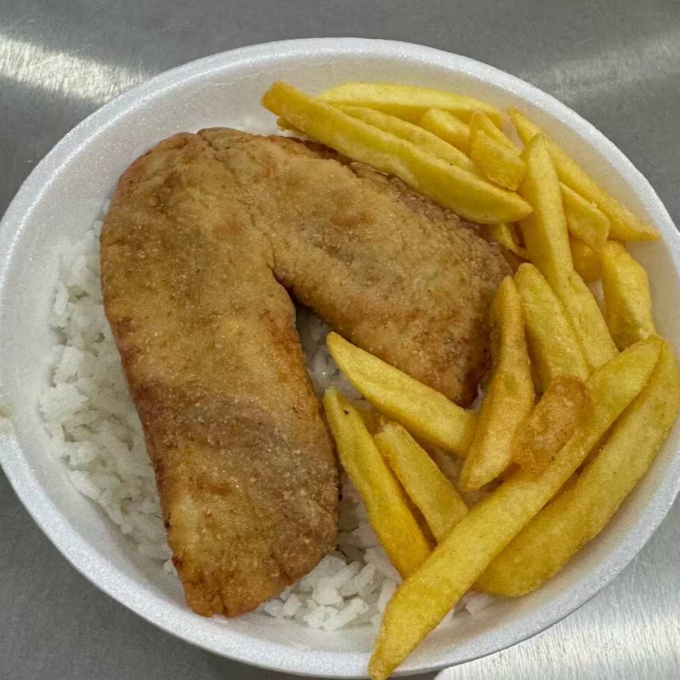 Arroz, Feijão, Filé de Peixe, Batata Frita