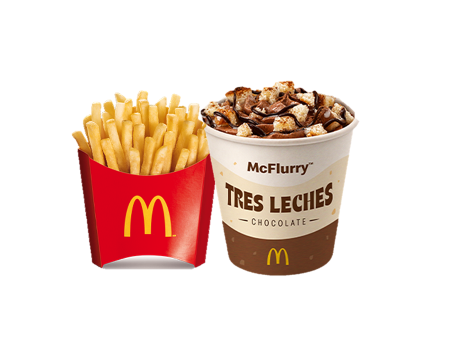 McFlurry Tres Leches chocolate y papas