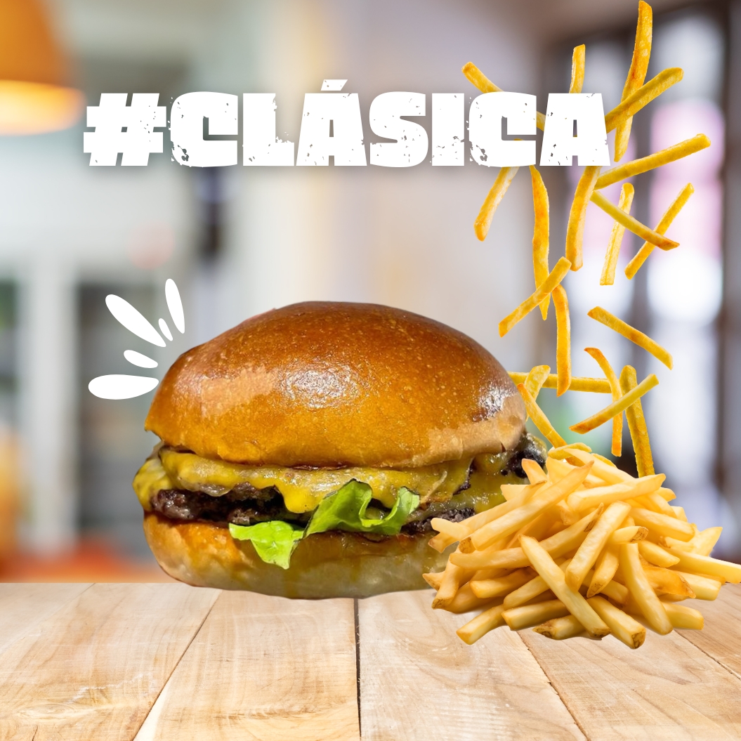 Hamburguesa Clásica Con Papas
