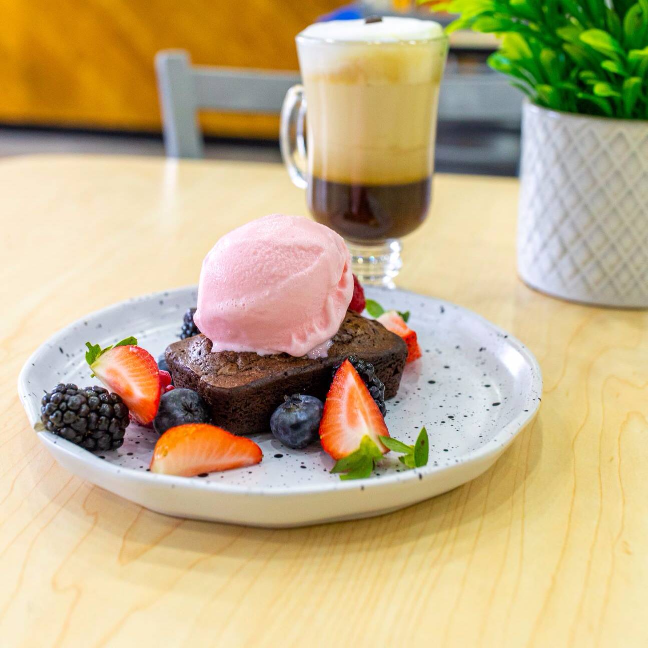 Volcan de Chocolate con Nieve