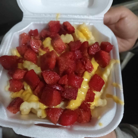 Salchipapas.