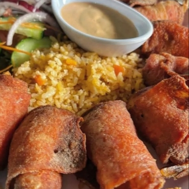 Camarones con tocino