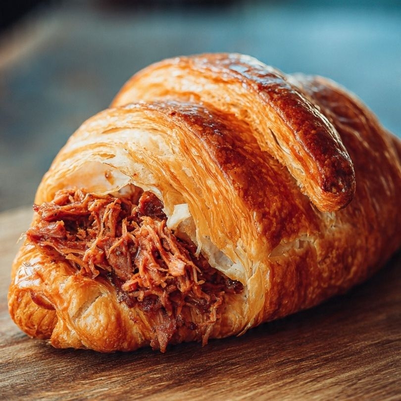 Croissant pulled pork