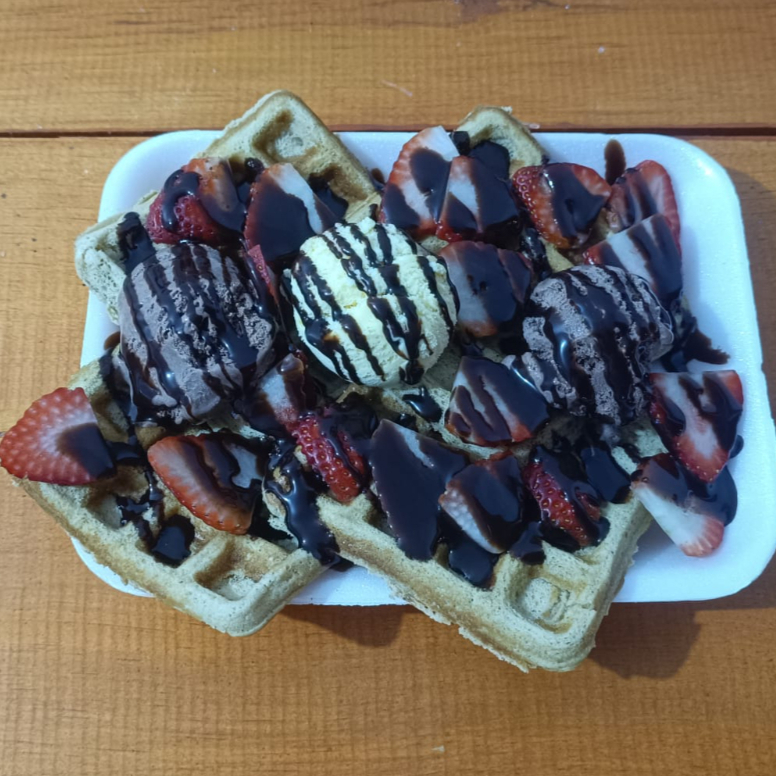 WAFFLE HELADO PAREJA