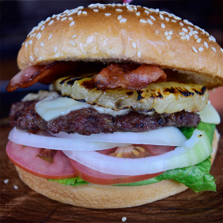 Combo Hawaiana Burger + Papas a La Francesa