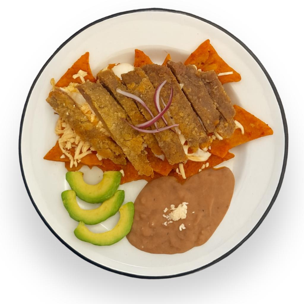 Chilaquiles de milanesa