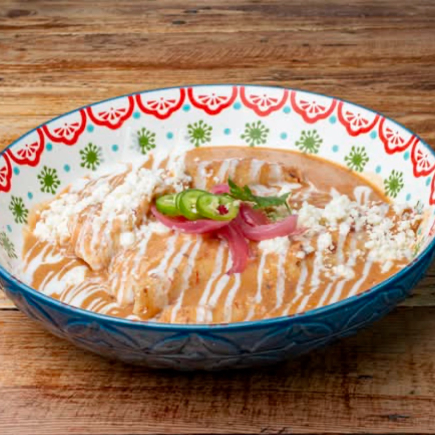 Enfrijoladas con Pollo