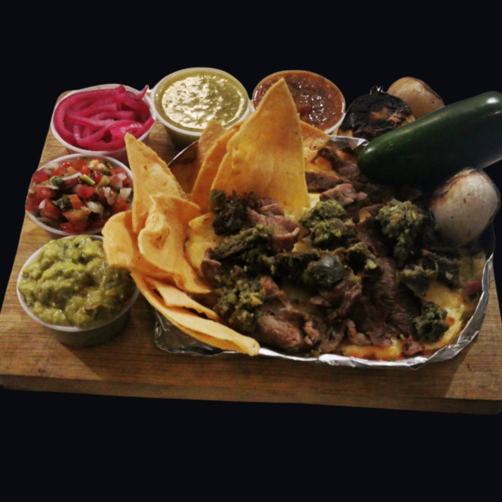 Papa Mixta Arrachera/Chorizo Verde