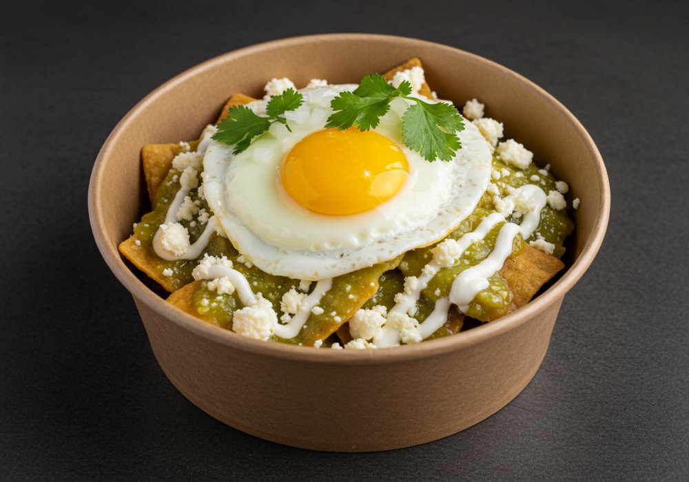 Chilaquiles Verdes con Huevo