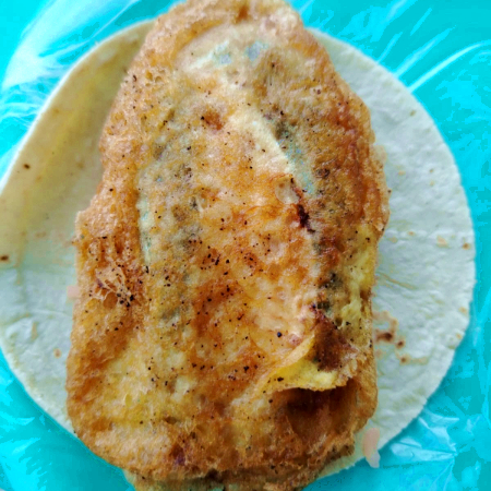 Taco de Chile Relleno (Carne Molida)