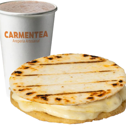 Combo Arepa Paisa Doble Queso y Bebida