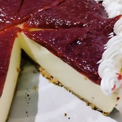 Deliciosa Rebanada Cheesecake Frambuesa