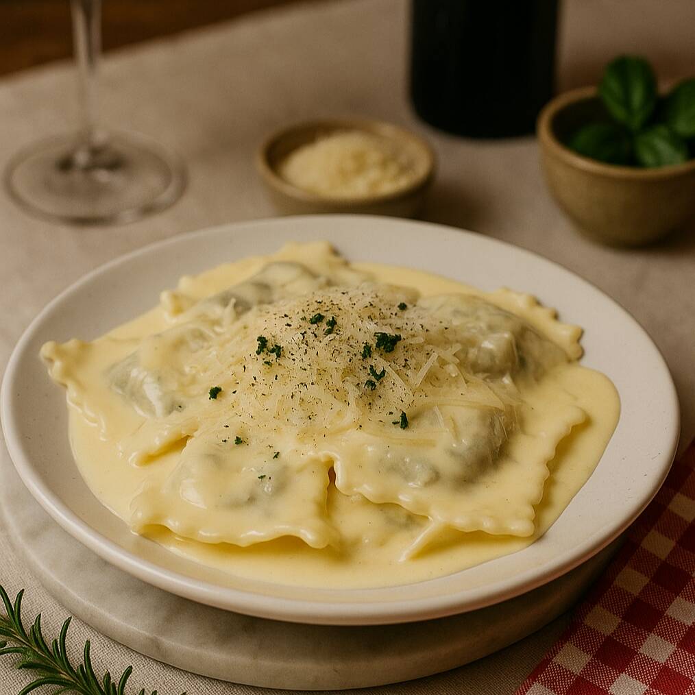 RAVIOLES AL ALFREDO