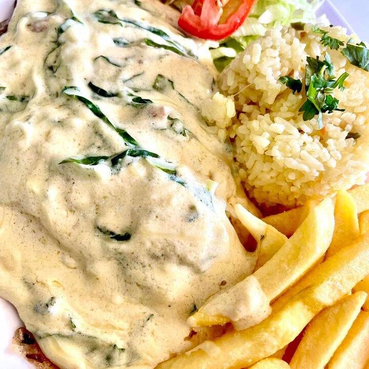 Filete en Crema de Acelgas Gratinado