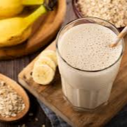 Leite, banana, açucar e aveia