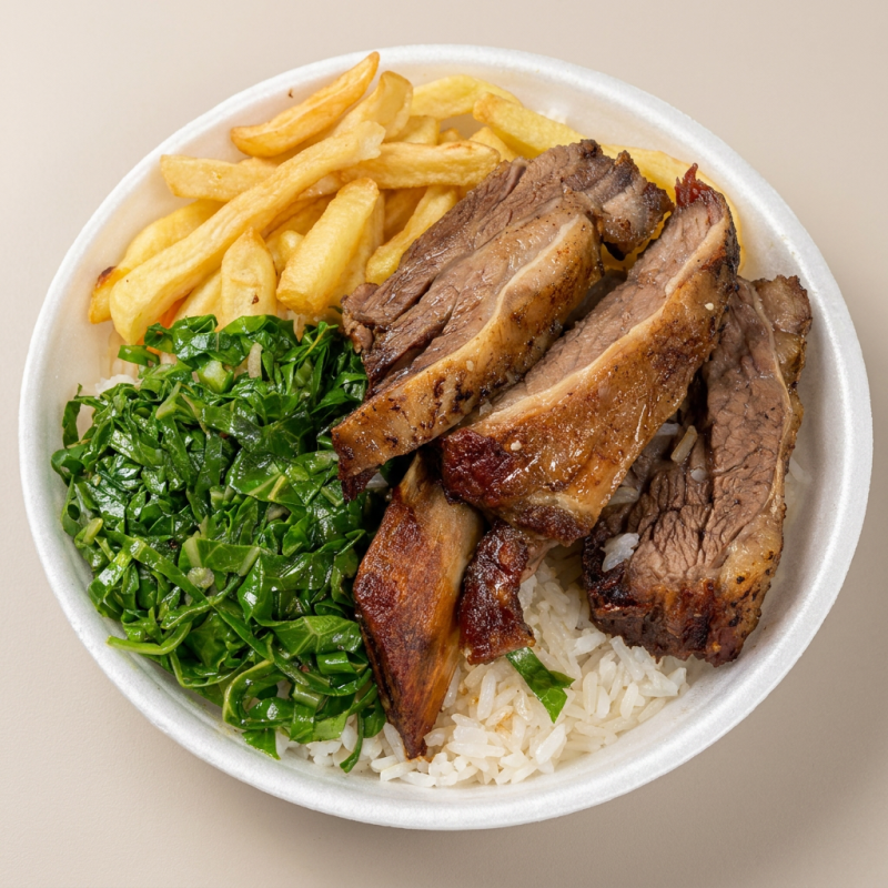Que tal uma Costela Bovina assada no bafo para salvar seu almoço?! Essa delícia que chega a desmanchar na boca é acompanhada de Arroz, Feijão, Batata Frita e Macarrão. Esse nosso prato já virou tradição no paladar paulistano. Vai ficar só na vontade ? Faça já seu pedido!!