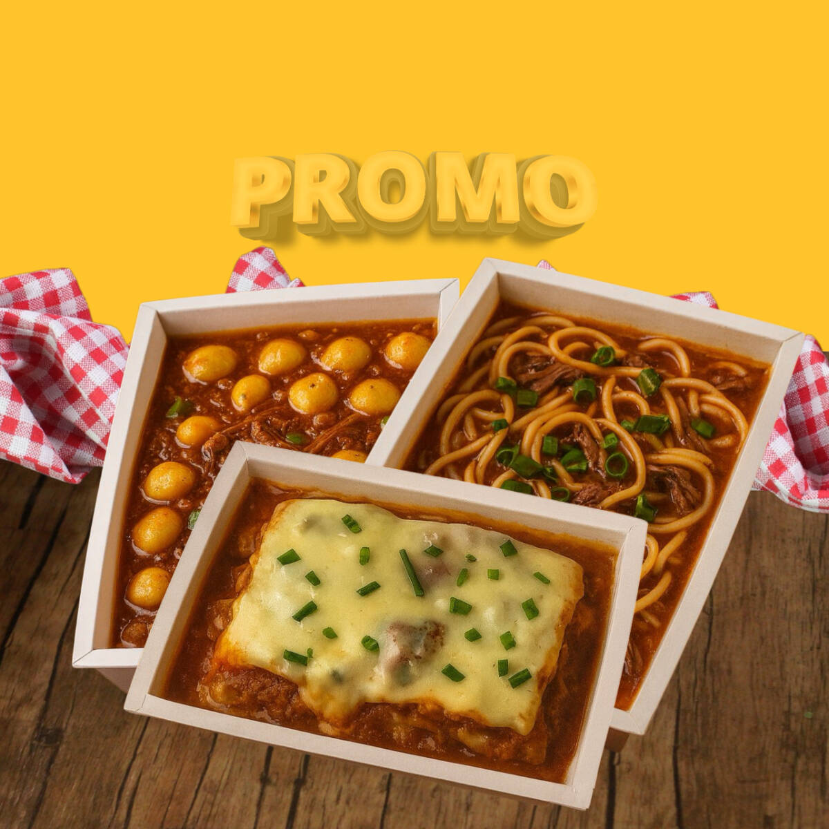 Três receitas irresistíveis para quem é fã da nossa Carne Louca! ✔ Nhoque de Carne Louca – massa macia servida com carne desfiada ao molho caseiro e finalizada com queijo gratinado. (aprox. 500g) ✔ Espaguete de Carne Louca – massa tradicional ao dente com carne desfiada ao molho artesanal, coberta com queijo gratinado. (aprox. 500g) ✔ Lasanha de Carne Louca – camadas de massa fresca, carne desfiada ao molho especial e gratinada com muito queijo. (aprox. 500g) Perfeito para dividir, provar todas as opções ou garantir uma refeição completa e variada!