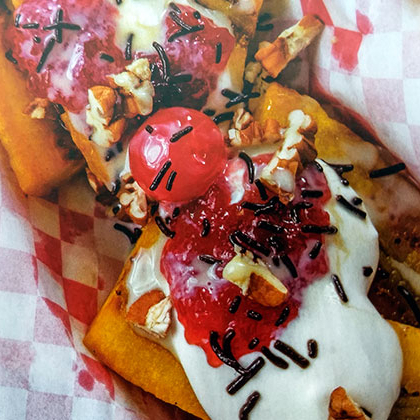 PLATANOS FRITOS CON MERMELADA Y CREMA