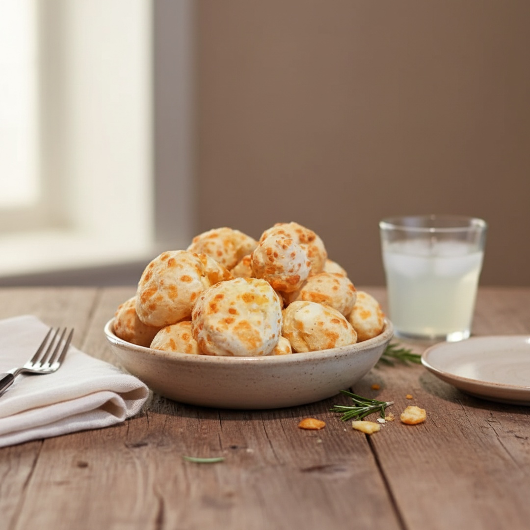 MISTURA PÃO DE QUEIJO, OVOS E QUEIJO