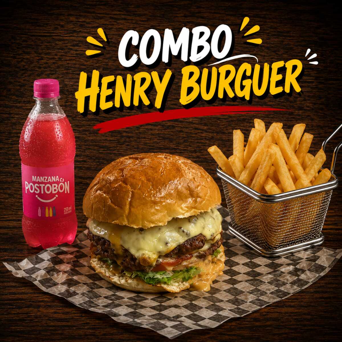 Super Combo Hamburguesa + Papas y Gaseosa