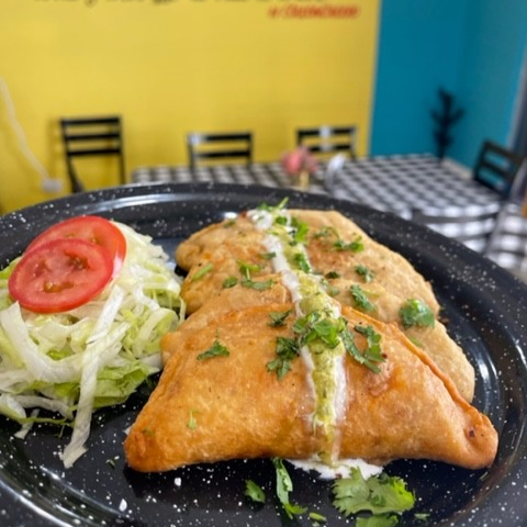 Empanadas fritas deshebrada
