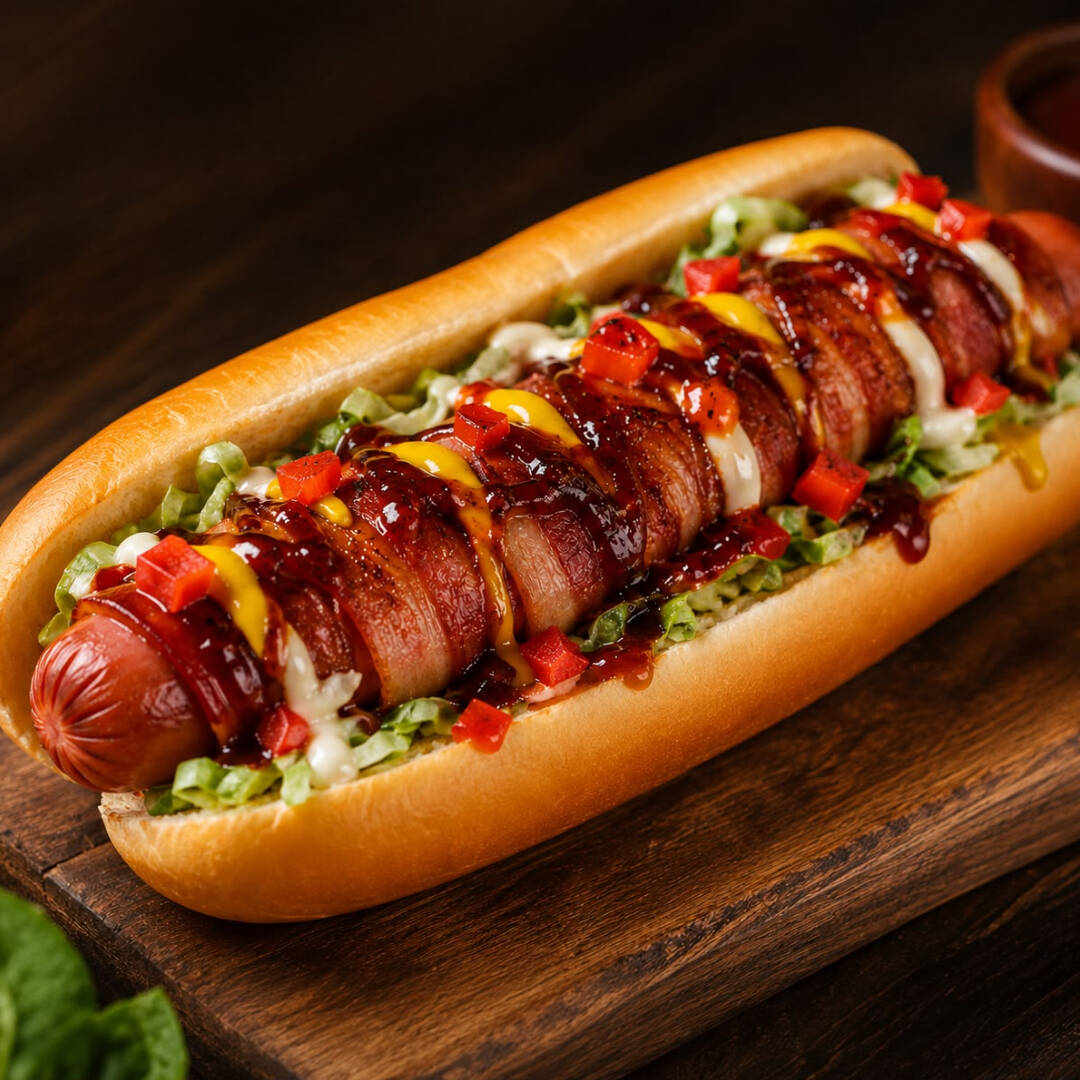 Hot Dog Especial de Pavo con Tocino
