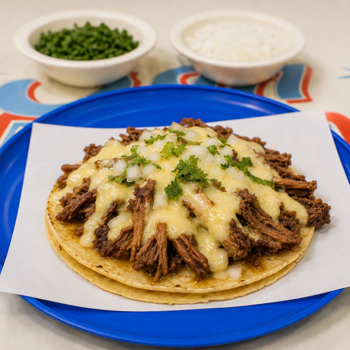 Taco de Suadero con queso
