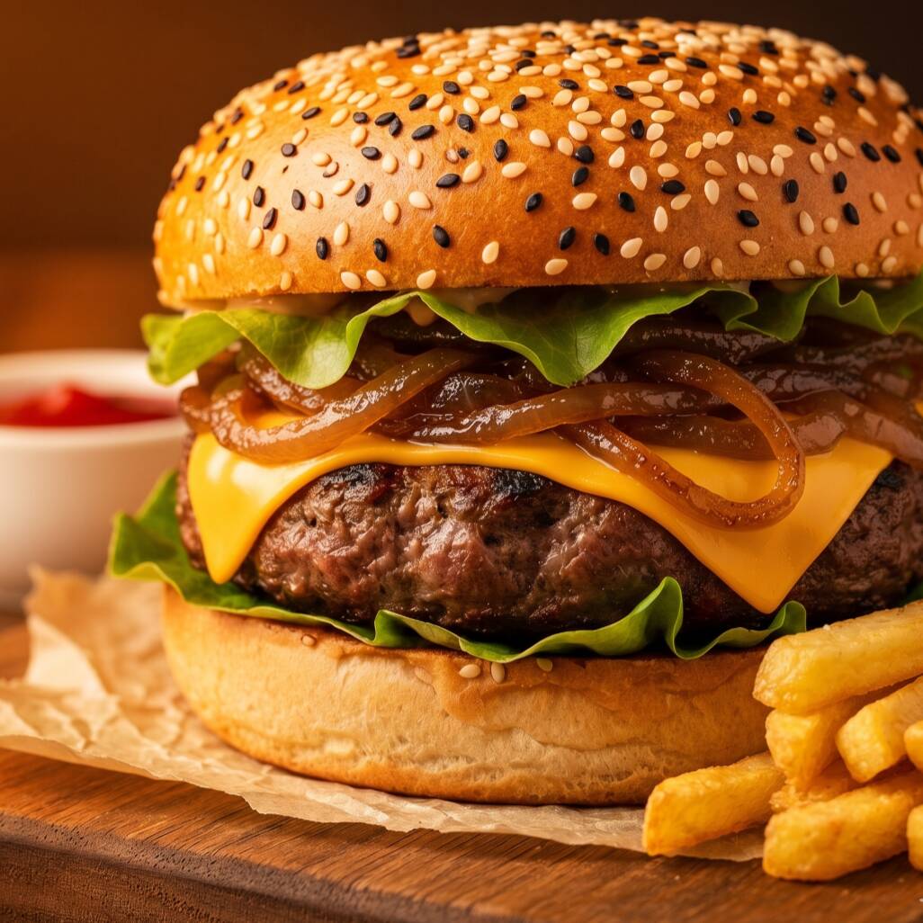 Hamburguesa Tradicional Con Papas