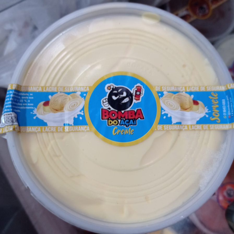 Sorvete sabor creme - 1 litro