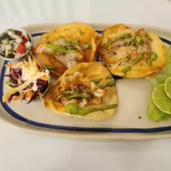 Tacos de Chips de Camarón