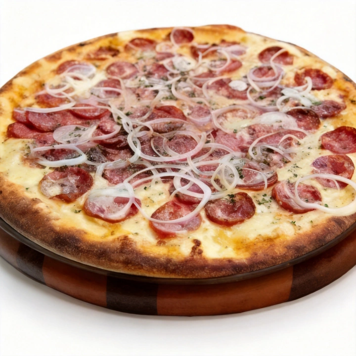 Pizza Grande 6 fatias
Molho, Calabresa com Catupiry ou cebola.
* Não acompanha mussarela