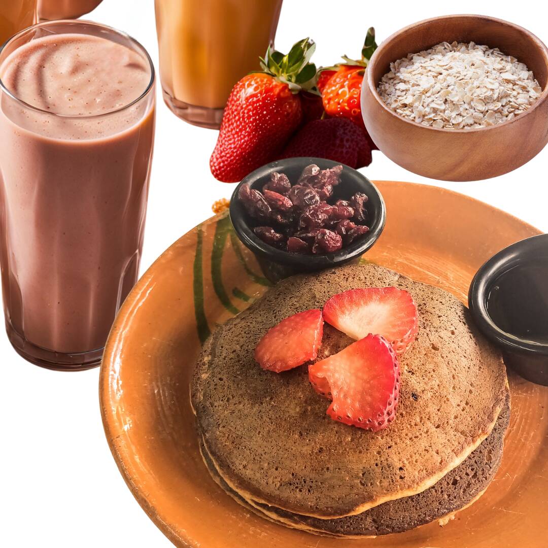 Hot Cakes Saludables + Licuado