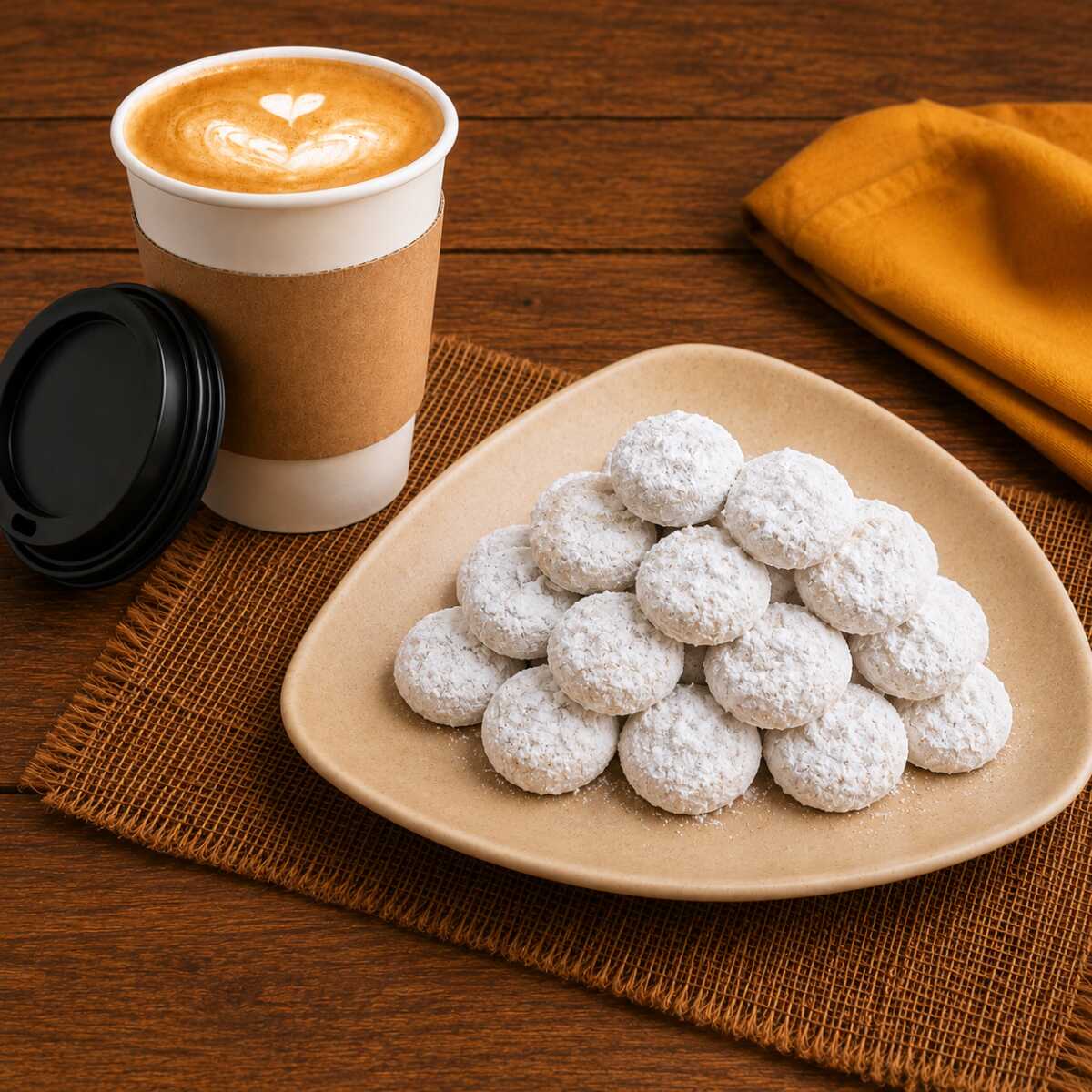 1 Capuchino Moka Caliente + 100g Besos de Nuez