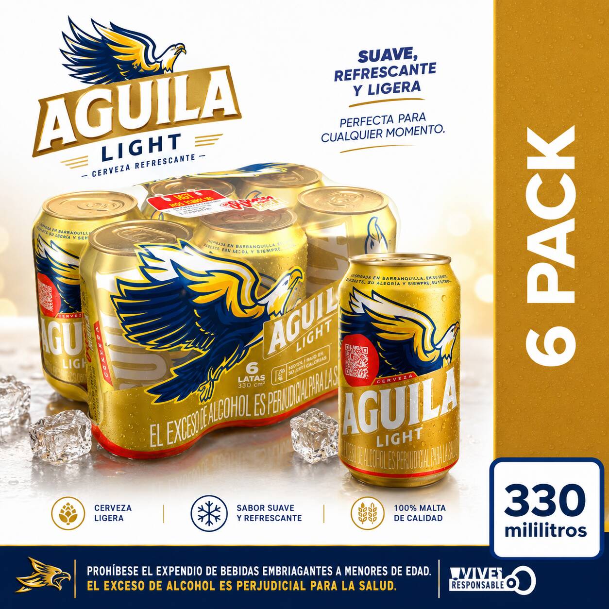 AGUILA Light Six Pack X 330 Ml