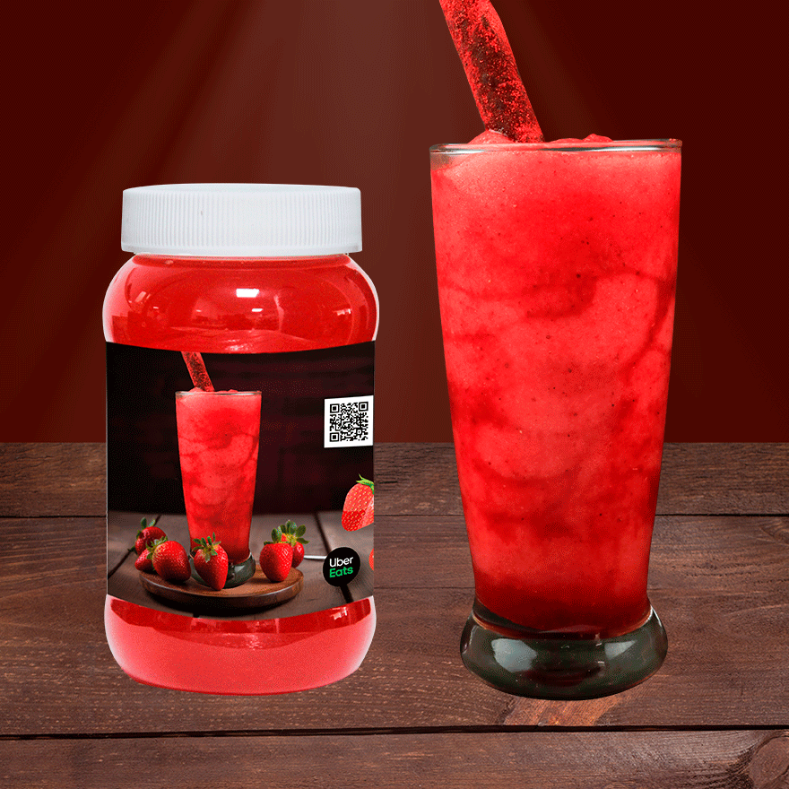 Frappe De Fresa de Agua 500 Ml