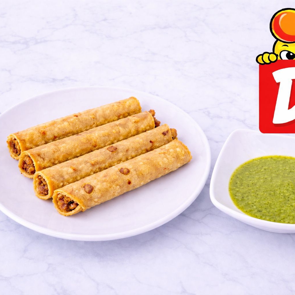 Orden de tacos dorados rellenos de pollo