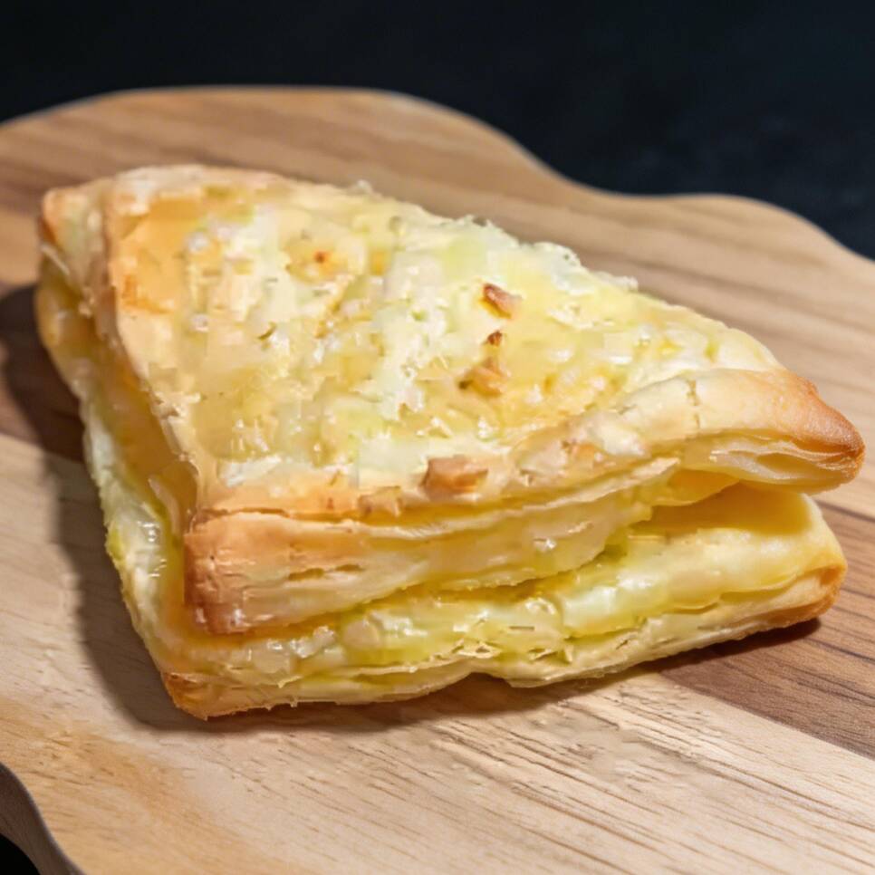 Preparado com uma massa folhada incrivelmente leve e crocante, proporcionando uma textura irresistível. O interior, por sua vez, surpreende com o autêntico sabor brasileiro do nosso delicioso pão de queijo, intensificado pelo recheio cremoso e aveludado de requeijão autêntico Tirolez. Este é, sem dúvida, um verdadeiro deleite para o paladar, perfeito para qualquer momento do Dia!