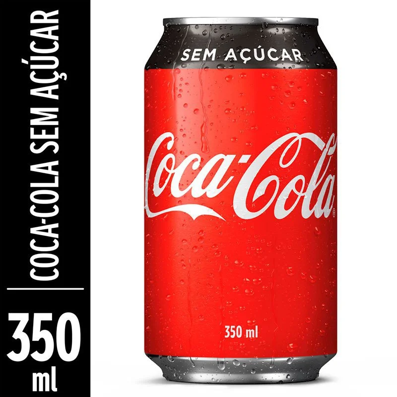 Bebida Refrigerante Coca-Cola Zero Sem Açúcar 350ml