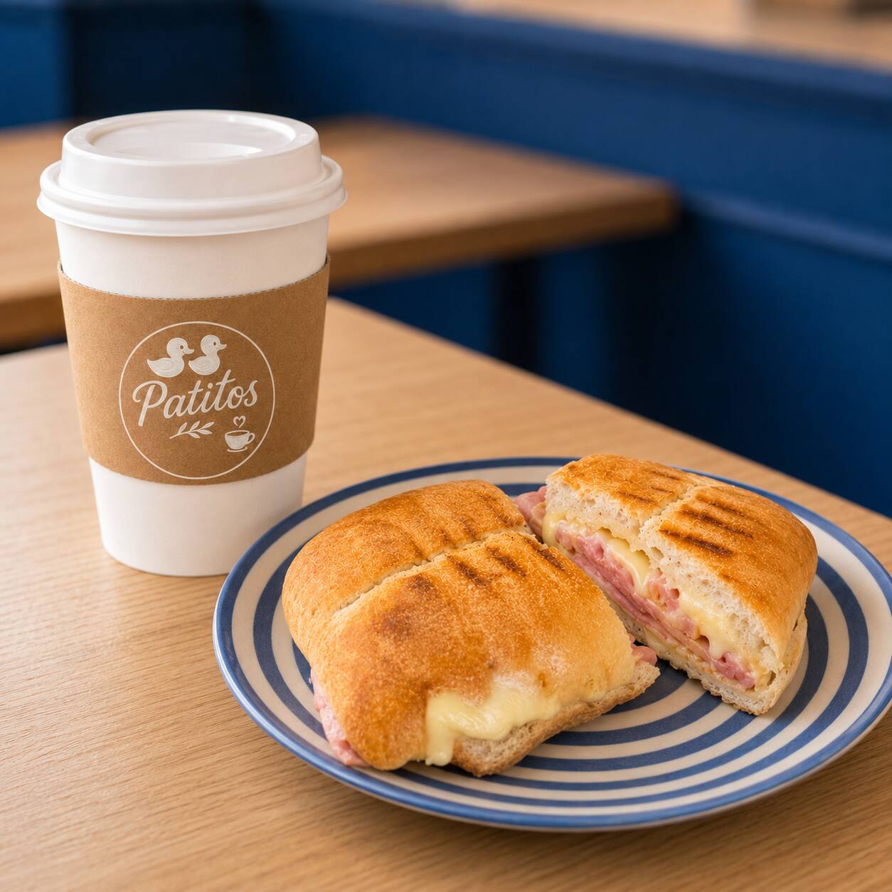 Combo Chapata Jamón/Queso + Americano