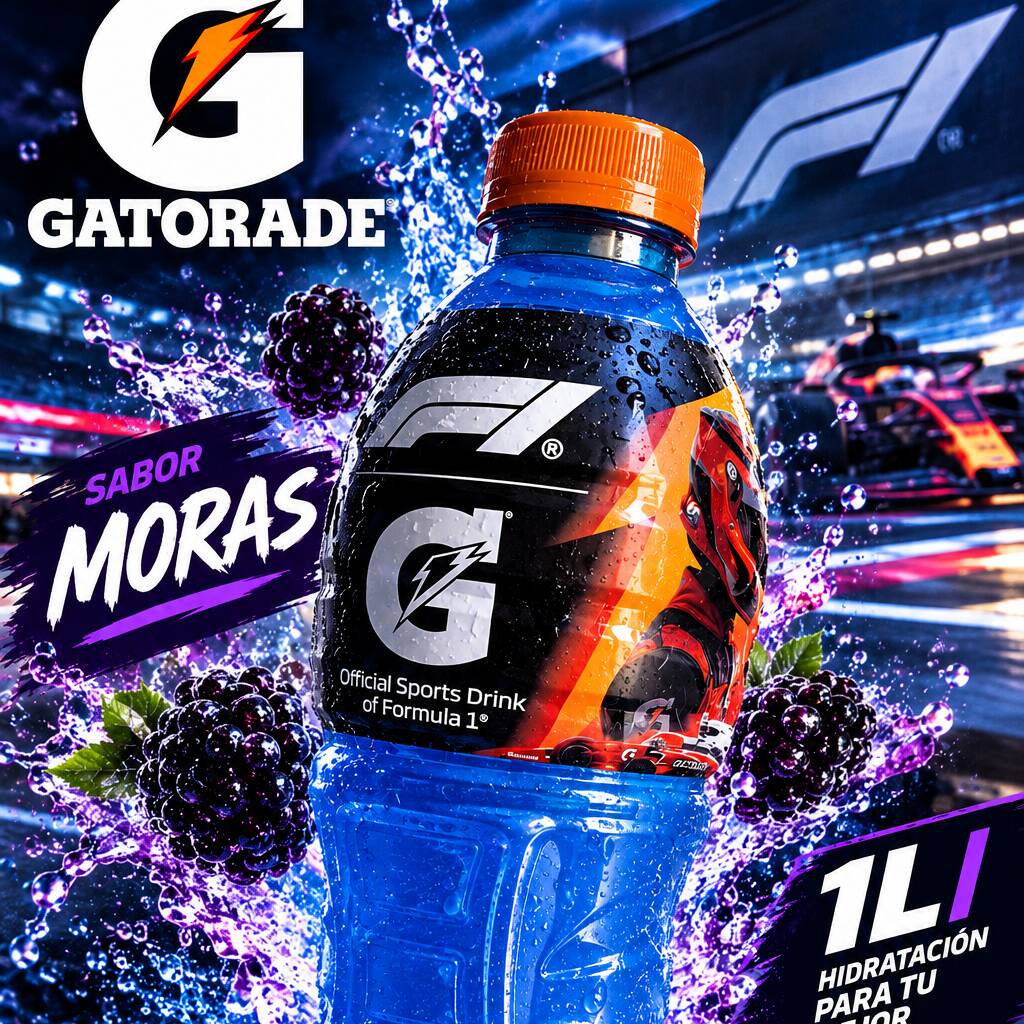 Gatorade Sabor Mora 1L