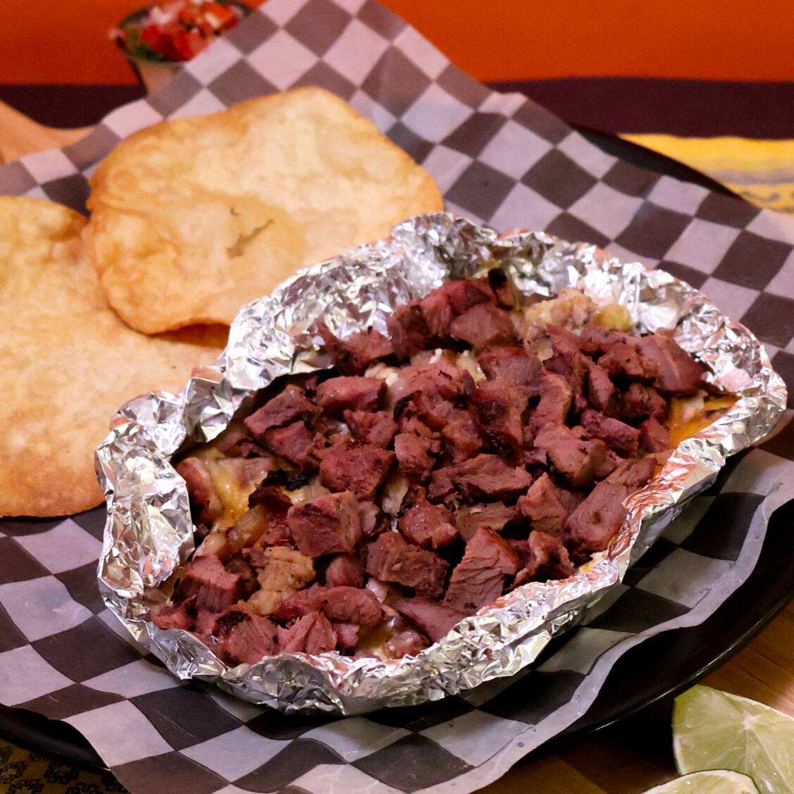 Papas Norteñas 5 Quesos Arrachera