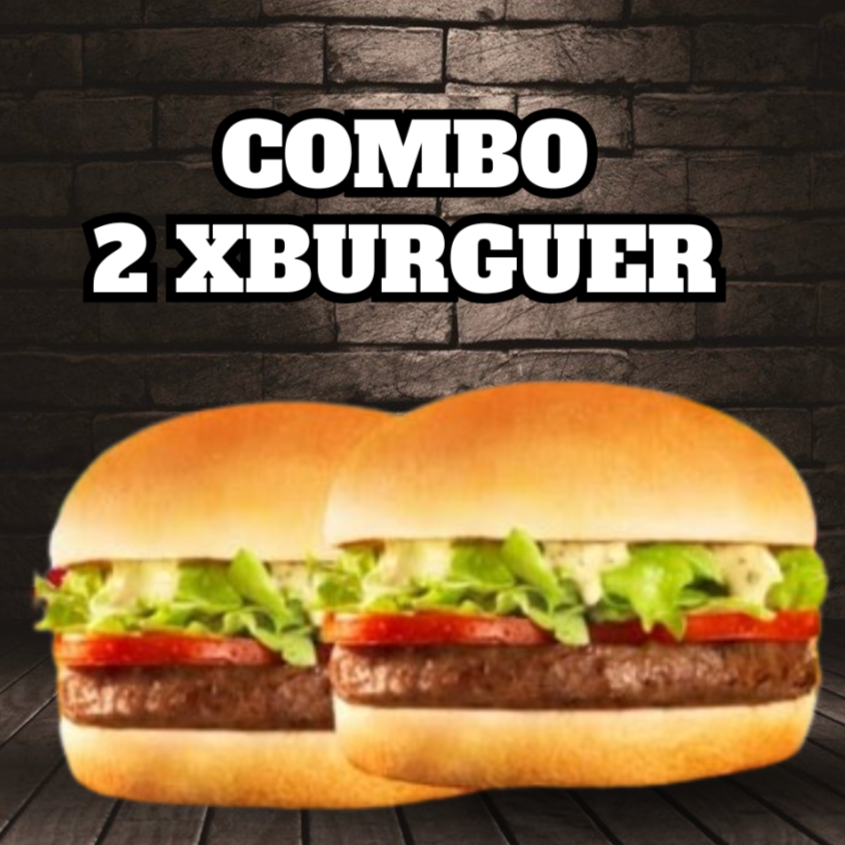 Combo de 2 deliciosos x burguer, uma opção simples e saborosa!