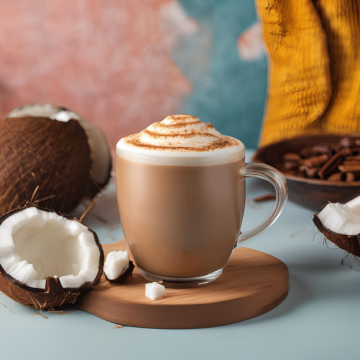 Latte Caliente de Coco