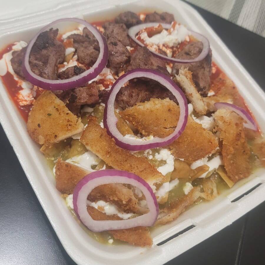 Chilaquiles Mix Arrachera/Milanesa