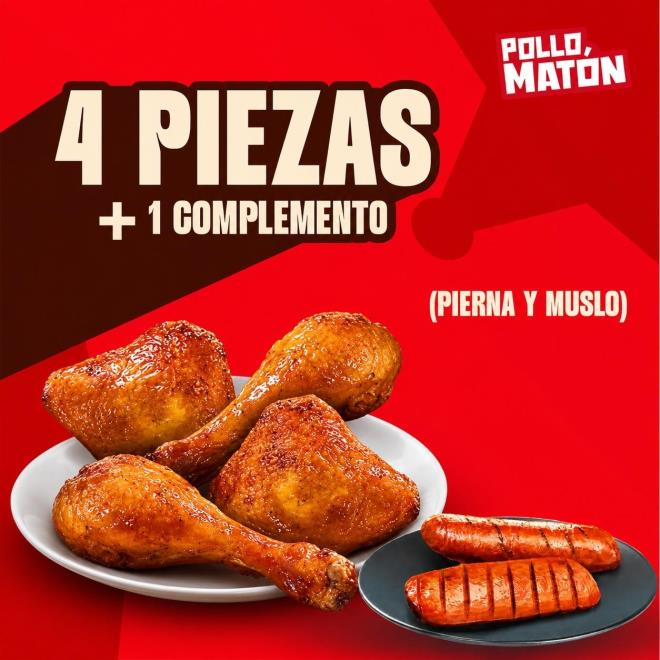 4 Piezas + 1 Complemento