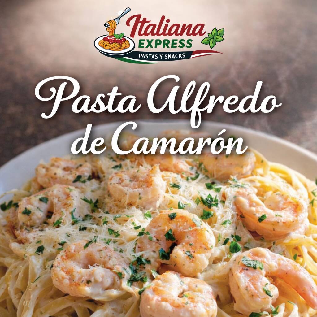 Pasta Alfredo con Camaron