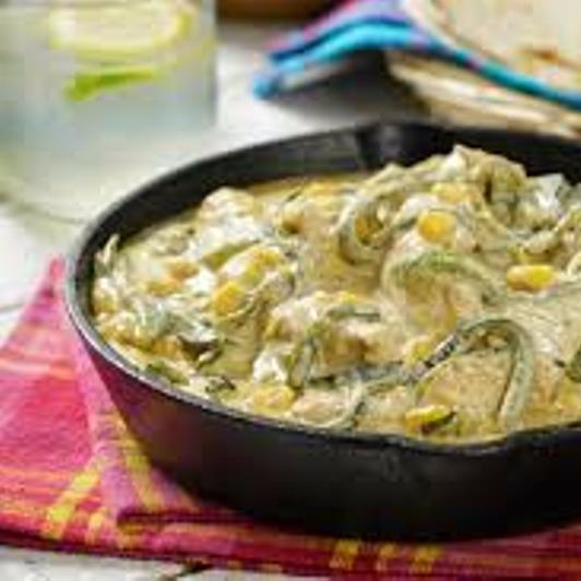 Rajas con Crema y Elote