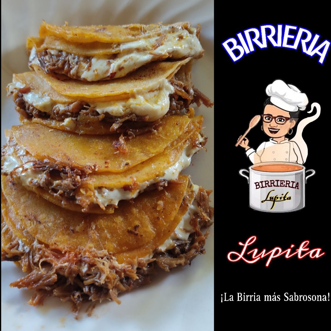 Orden de 4 Tacos de Birria Con Queso