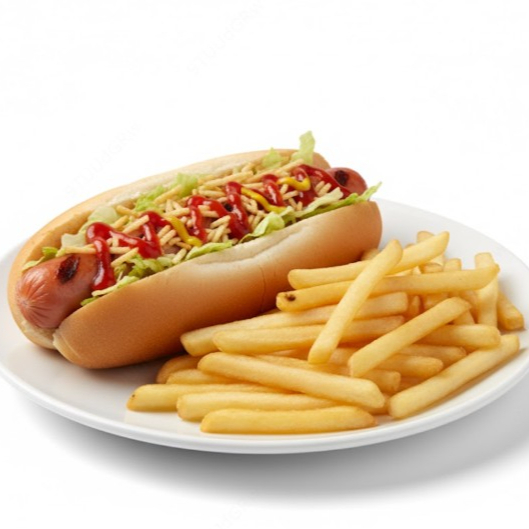 Hot Dog + Papas Fritas